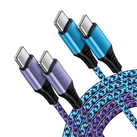 Samsung A16 A37 Charger Cable 10FT, 2 Pack Extra Long USB C to USB C Power | Cord Fast Charging Car Android Phone Wire for Samsung Galaxy A17 A36 5G A56 A26 S25 Ultra A15 A35 A25 A14 S24 FE Z Flip 6 A54
