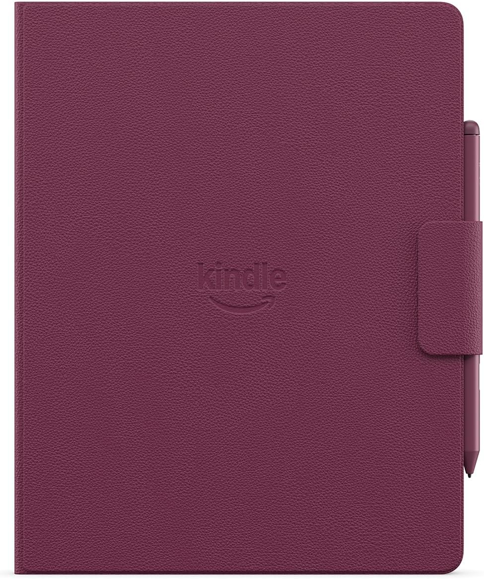 Introducing All-New Amazon Kindle Scribe Executive Folio Cover with Magnetic Attachment, Sleek Protective Case - Premium Leather