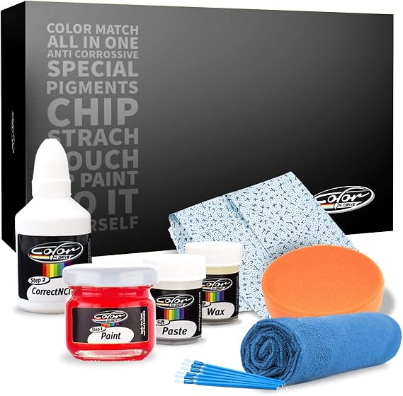 Color N Drive Touch Up Paint - Compatible with Honda Crimson Pearl (R543P) - Scratch and Chip Repair Kit - Plus Pack