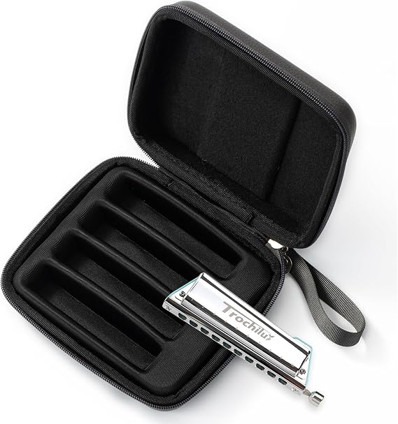 JDR Trochilus 10 Holes Chromatic Harmonica Blues tuning key of G and Case