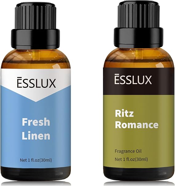 Fresh Linen, Ritz Romance Fragrance Oil, Clean Fresh Scented Oils, Hotel Inspired Essential Oils for Home for Diffuser, 2x30 ml