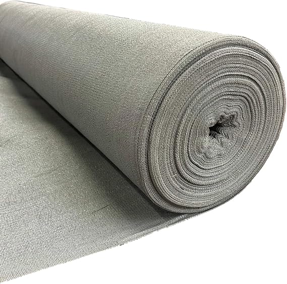 Farm Plastic Supply - Gray Shade Cloth - 75% - Mesh Fabric for Fence Privacy Screen, Garden Shade, Mesh Fence Screening, Shade Cloth Rolls, Wind Screen (12' x 10')