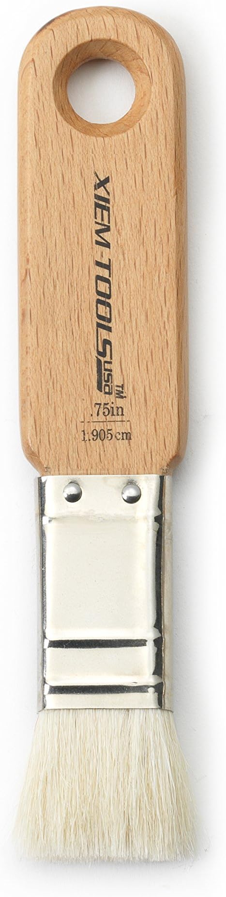 Xiem Tools Handcrafted Short Cut Glaze Brush for Pottery and Ceramics (.75 inch)