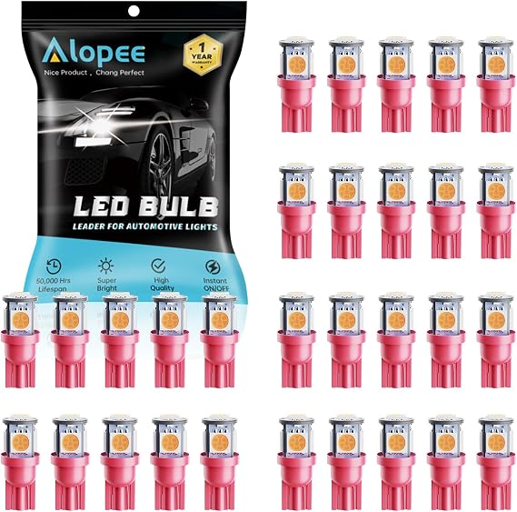 Alopee 30 Pack 194 Led Light Bulb Purple DC 12V 193 Led Bulb