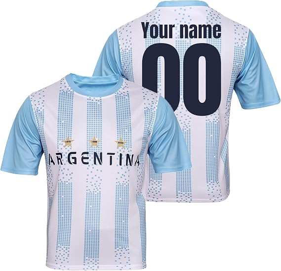 Custom Argentina Jersey for Soccer Personalized Argentina Shirt for Men Women