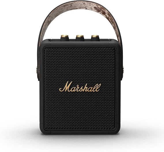 Marshall Stockwell II Portable Bluetooth Speaker - Black and Brass