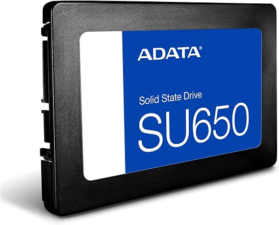 ADATA Ultimate SU650 Solid State Drive, 1TB, 2.5" | Internal SSD, SATA 6Gb/s, High-Speed, Secure Data Storage, Advanced Error Correction, Desktop Compatible, ASU650SS-1TT-R