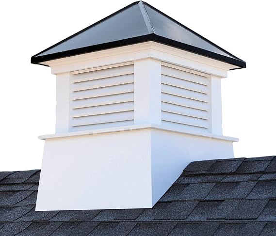 Good Directions Manchester Vinyl Cupola with Black Aluminum Roof 60" x 80"