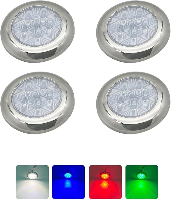 Boat Courtesy Lights LED, 3 Inch RGBW Boat Deck Lights