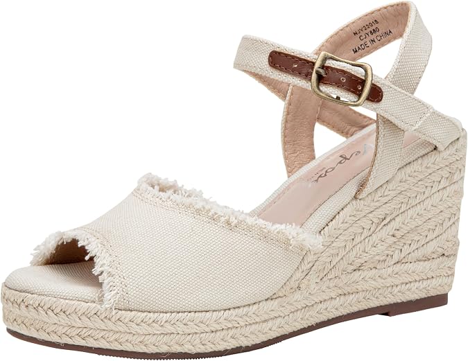 Vepose Women's Wedge Sandals, Peep Toe Espadrille Platform High Heels