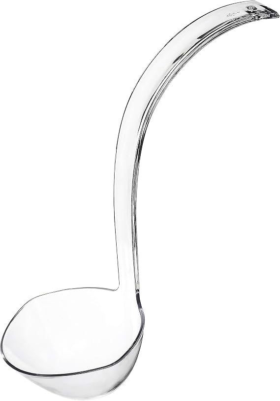 Plasticpro Disposable Plastic Soup/Punch Laddle Durable Heavy Duty Premium Serving Utensils Clear Pack of 4