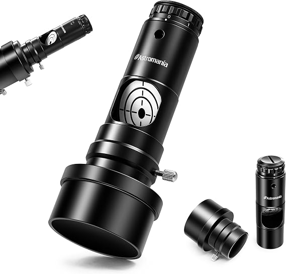 Astromania Laser Collimator Telescope Alignment 1.25/2" for Newtonian Marca | Red Laser Collimator for Telescope, Telescope Laser Alignment Tool 1.25 Inch, 7 Red Bright Levels, With 2" Telescope Adapter