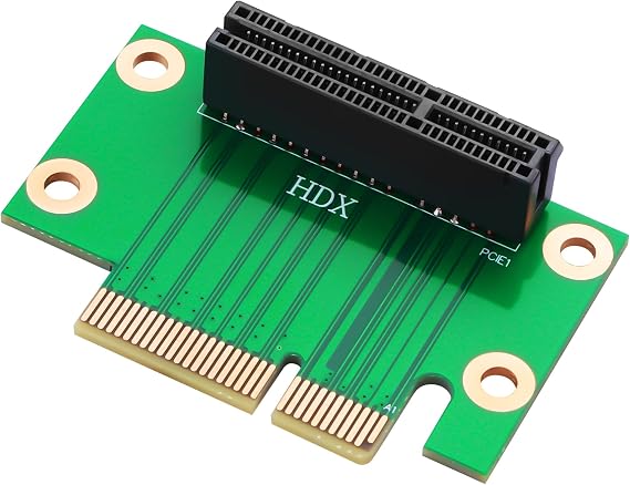 SinLoon PCI-Express 4X Riser Card 90-Degree Adapter PCIE X4 Extender Extension Card for 1U, Small Computer and Server Case (HDX)