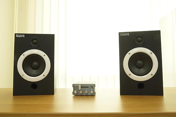 Maker Hart Just Amp 5 with Wood Speaker - Compact Integrated Amplifier with Phono Preamp, Home Theater Speaker (FULLPACKAGE)