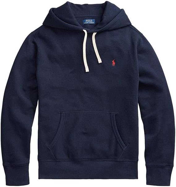 POLO RALPH LAUREN Mens Cabin Fleece Hoodied Sweatshirt (M, Navy)