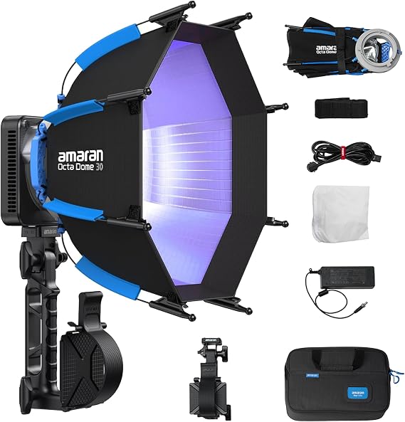 Aputure Amaran Ray 120C Led Portable Video Light,CCT 1,800K-20,000K Photography Light with Softbox Portable Bag (120w)