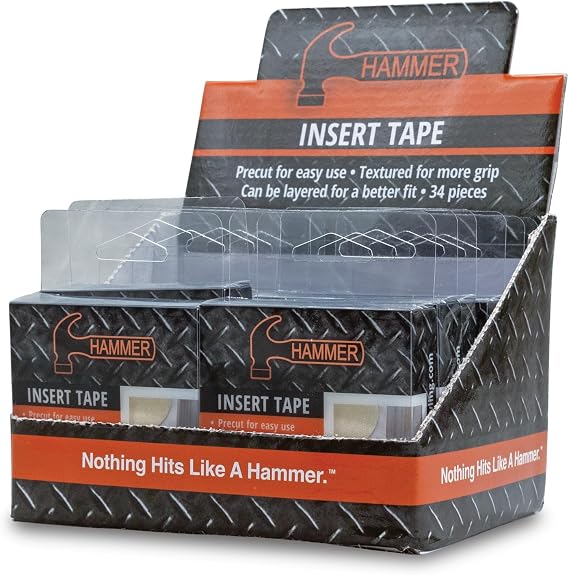 Hammer Bowling Fitting Tape (Display Box of 12 Packs, White, 1")