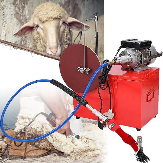 Electric Sheep Goat Grinding Shearing Machine Wool Shears Clipper Cutter 360° Rotate 550W, 2800r/min 220V/60Hz, Cutter Flexible shaft Cutter Wool scissor Pet Farm Supplies,13bentblade