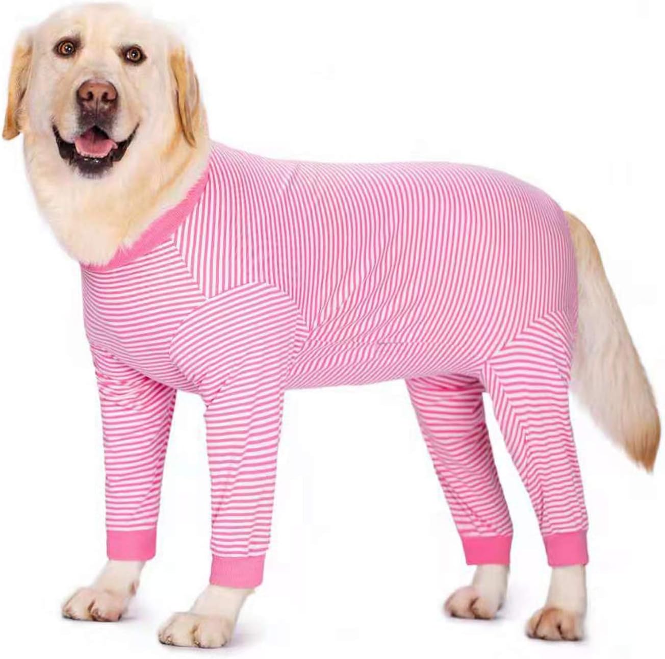 Yeapeeto Dog Onesie Surgery Recovery Suit for Large Medium Bodysuit Dogs Pajamas PJS Full Body for Shedding, Prevent Licking, Wound Protection, Cone Alternative6XL, Pink