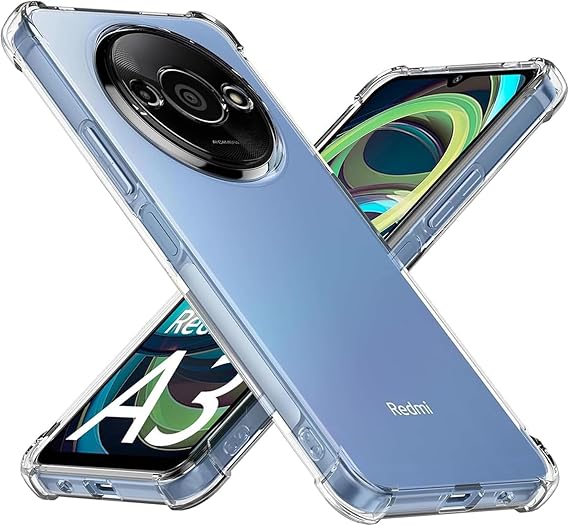 Ehr. Xiaomi Redmi 3A 2024 4G Uyumlu Darbe Önleyici Sararmaya Dayanıklı Airbag Korumalı Ultra Slim TPU Şeffaf Silikon Kılıf (Şeffaf, Xiaomi Redmi 3A 2024 4G)