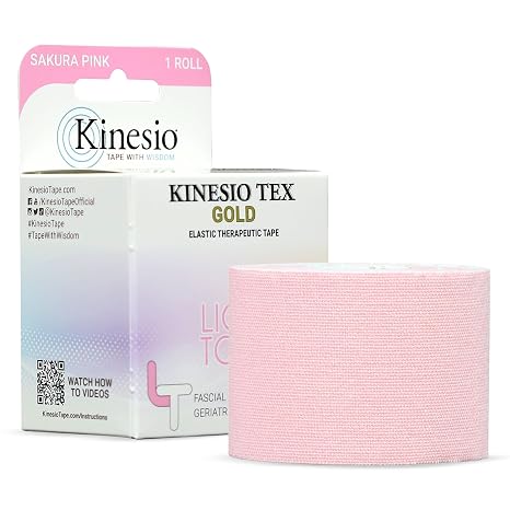 Kinesio Taping - Elastic Therapeutic Athletic Tape Tex Gold Light Touch - Sakura Pink 2 in. x 16.4 ft
