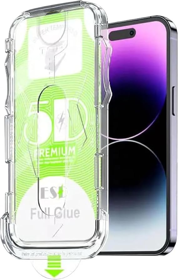 EXTRA Strong Screen Protective Glass with Alignment Apparatus Compatible with BABYLON Apple iPhone 12/12 Pro and Against Strokes That Leave Absolutely No Dust Under the Glass While Installing