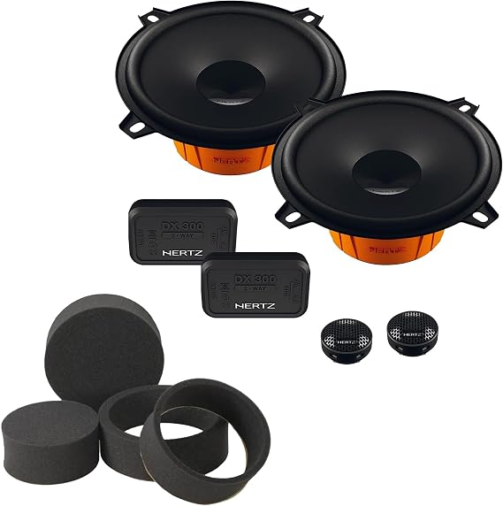HERTZ Dieci Series DSK-1303 Component Speaker Kit 5.25 2-Way with RKFR5 Roadkill Fast Rings