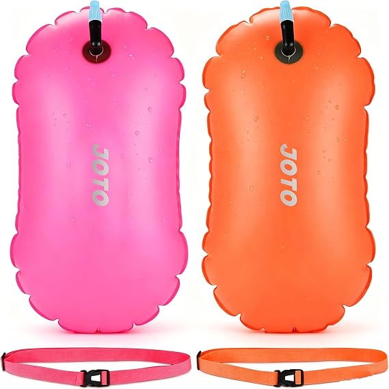 JOTO Swim Buoy Waterproof Bag, Float Bag, Lightweight, Swimming Belt, Float Air Bag Set of 2