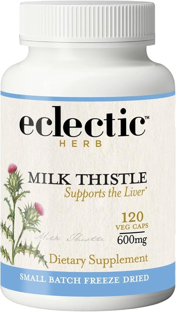 Eclectic Herb, Organic Milk Thistle Capsules, Liver Support + Detox, 120 CT