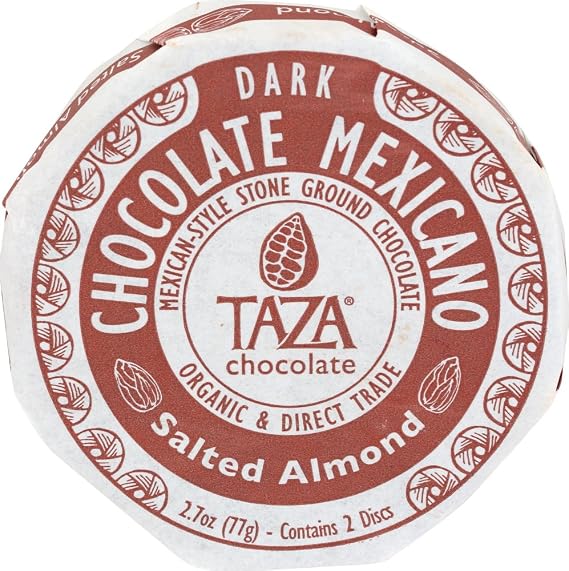 Taza Chocolate, Organic Dark Chocolate Salted Almond, 2.5 oz
