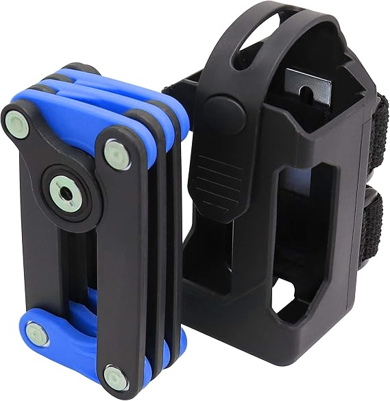 Bosvision Folding Bike Lock, Heavy Duty Bicycle Lock with 2 Disc Keys