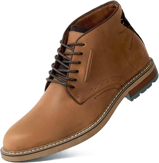 Arkbird Chukka Boots for men, Grainy Leather Lace-up Ankle Boot Fashion and Comfort Casual Oxfords