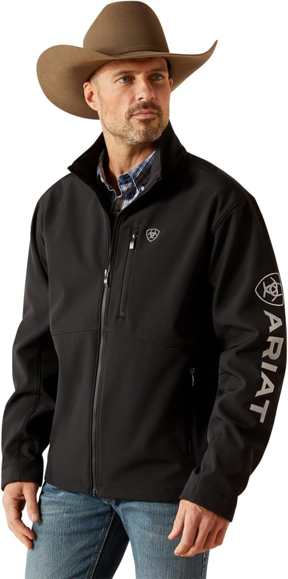 ARIAT Logo Softshell Jacket, Black, Medium
