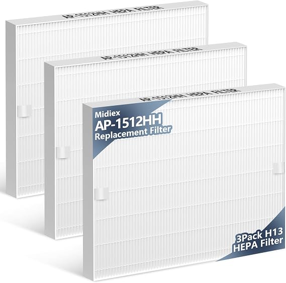 3 Pack AP-1512HH Air Purifier Replacement Filter