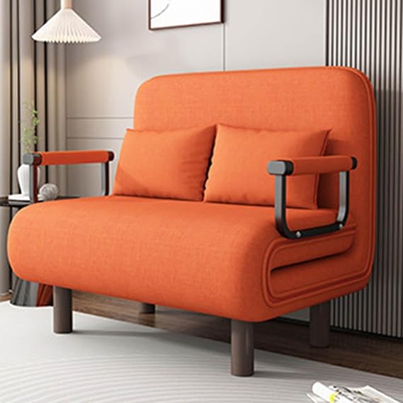 Sofa Bed, Foldable, 3-Way, Living Sofa, Multifunctional Sofa Bed, With Armrests, Living Alone, 25.6 x 31.5 x 74.8 inches 65 / 80 x 190 cm, Comfortable Sitting, High Density Sponge, Small and