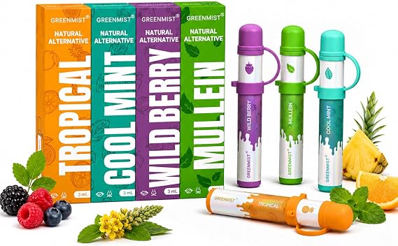 GREENMIST 4 Pack Nasal Inhaler Sticks, Non-Electric Fragrance Diffuser