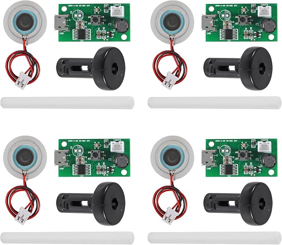 4Pcs USB Humidifier Module USB Spray Module Circuit Board Atomization Module 5V Atomization Plate Circuit Board Atomization Module Atomizer DIY Incubation Experimental Equipment