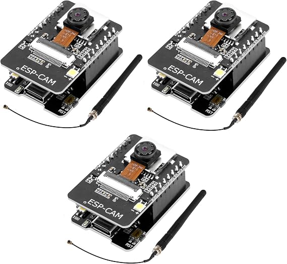 ESP32 Cam Module for ESP32 USB C ESP32-CAM Development Board with 2.4G Antennas IPEX + OV2640 Camera TF Card Module DC 5V Dual-Core WiFi Bluetooth for Arduino (Pack of 3)