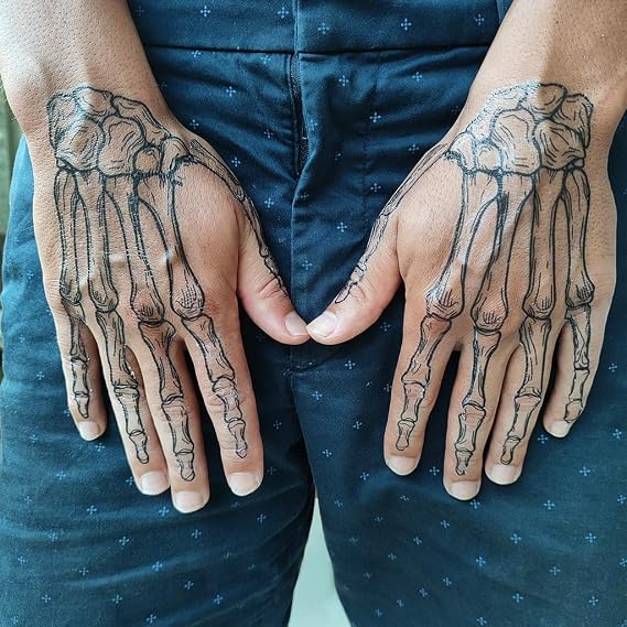 Skeleton Bones Hands Temporary Tattoo - Coco Hands Tattoo