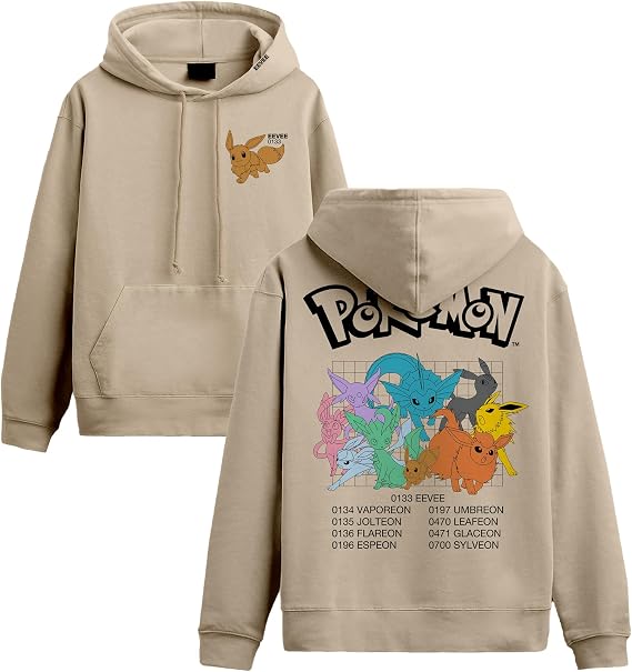 Pokemon Eevee Evolutions 8 Gamer Sweatshirt Hoodie