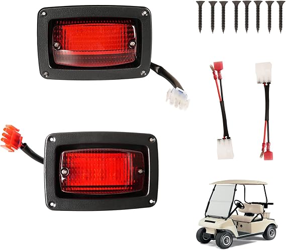Club Car DS LED Tail Light Kit with 3 Wire for 12V Club Car DS 1982-Up Golf Cart, Replace OEM# 1017035