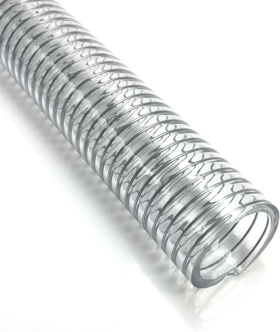 Clear Wire Reinforced Suction Hose 2"id 5ft PVC Vacuum Tubing