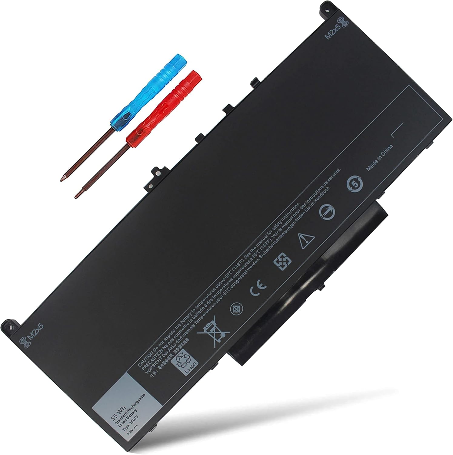 E7470 Battery E7270 J60J5 7.6V 55Wh Lithium-ion for Dell Latitude E7270 P26S001 E7470 P61G001, 0MC34Y MC34Y R1V85 242WD GG4FM WYWJ2 1W2Y2 451-BBSX 451-BBSY 451-BBSU