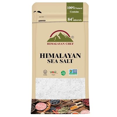 Himalayan Chef Coarse Sea Salt, Premium Culinary Grade for Bold Textures and Robust Flavors - Perfect Salt for Grinder Refill & for Grilling, Roasting, and Distinctive Seasoning Natural 48oz 2 Pack