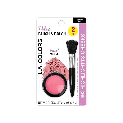 L.A. COLORS Blusher & Deluxe Brush carded, Mink CBC143