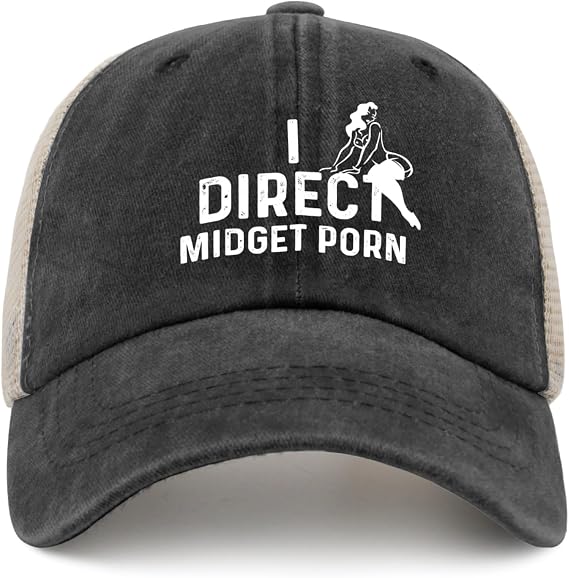 I Direct Midget Porn Hat Trucker Hat Men Trendy Mesh Baseball Cap for Summer