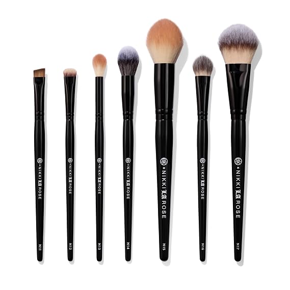 BK BEAUTY Nikki La Rose Pro Artist Makeup Brush Set, 7 Brushes
