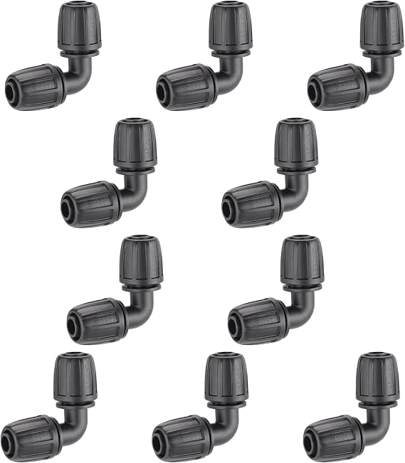 Claber 1/2 Inch Elbow Compression Connector (10)