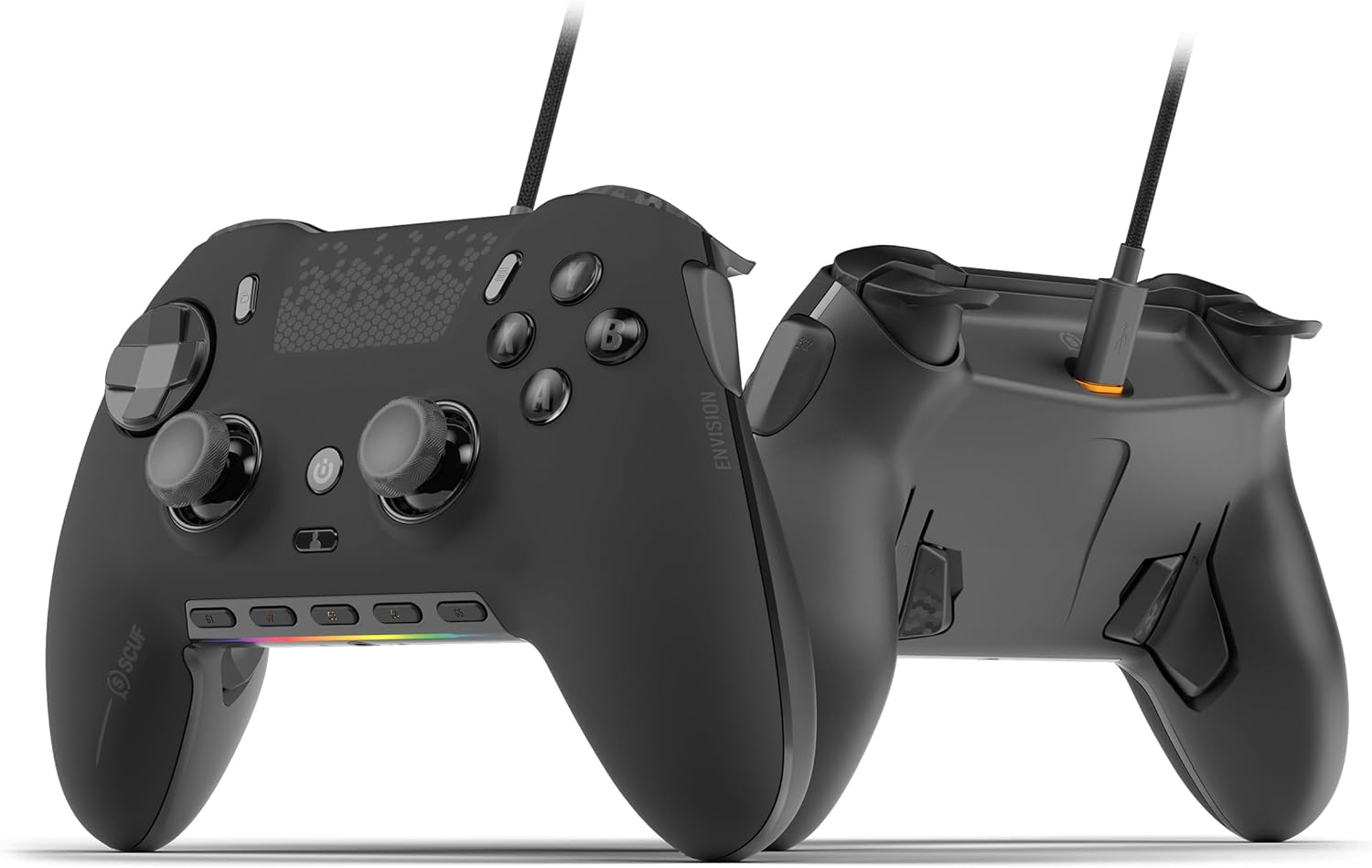 SCUF ENVISION Wired PC Game Controller - 5 Remapable G Keys - Remapable Backpaddle - iCUE Compatible - Black