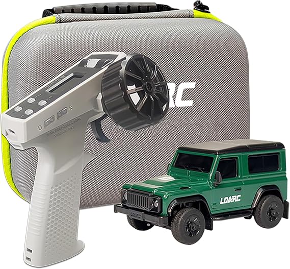 LDARC Scale Mini RC Car Climbing Vehicle Crawler RTR RC Rock Truck 2.4GHz Hobby Grade Remote Control Car Model Vehicle RC Buggy for Adults (R01-Green)